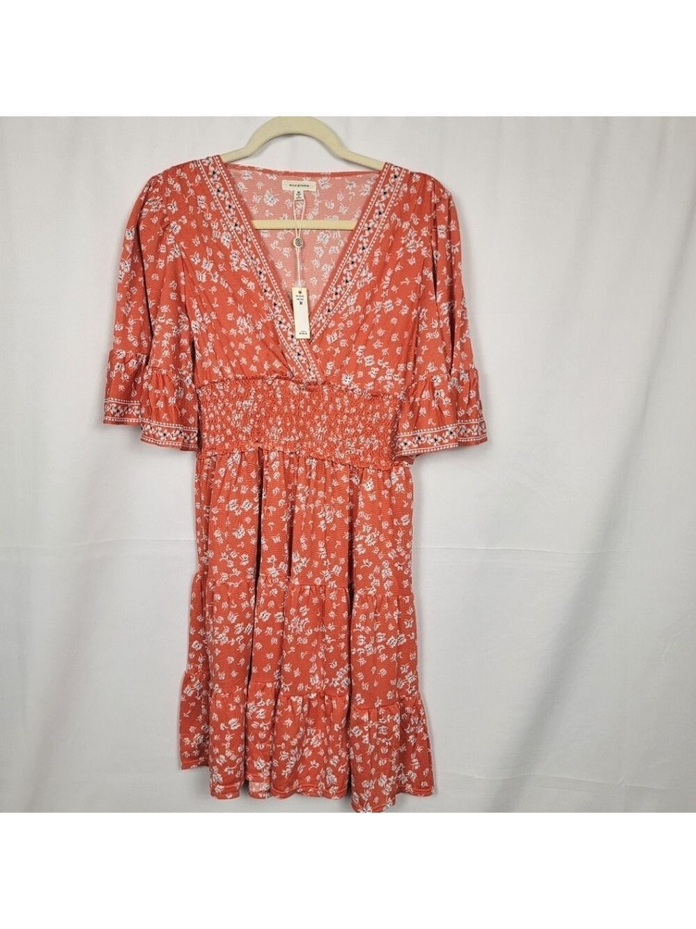 Max Studio Floral V-Neck Dress NEW #1594